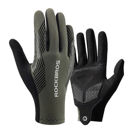 ROCKBROS Shock-absorbing cycling gloves, size L - green and black – image 12