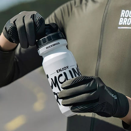 ROCKBROS Shock-absorbing cycling gloves, size L - green and black – image 17