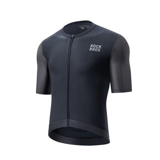 ROCKBROS Short-sleeved cycling jersey, size XXL - black