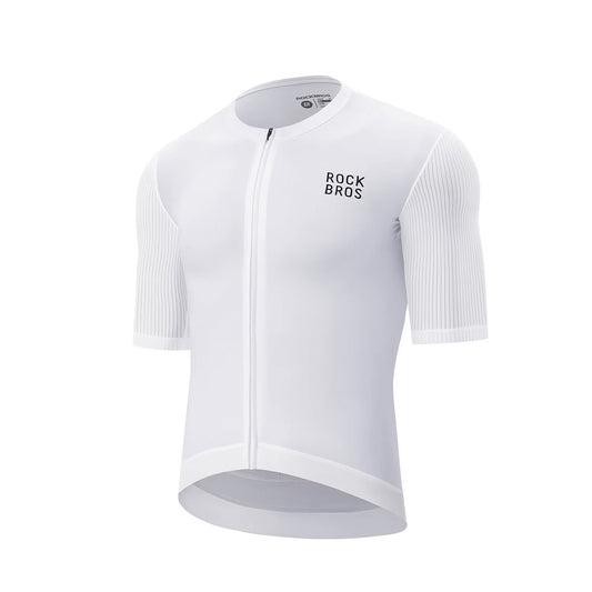 ROCKBROS Short-sleeved cycling jersey, size XS - white
