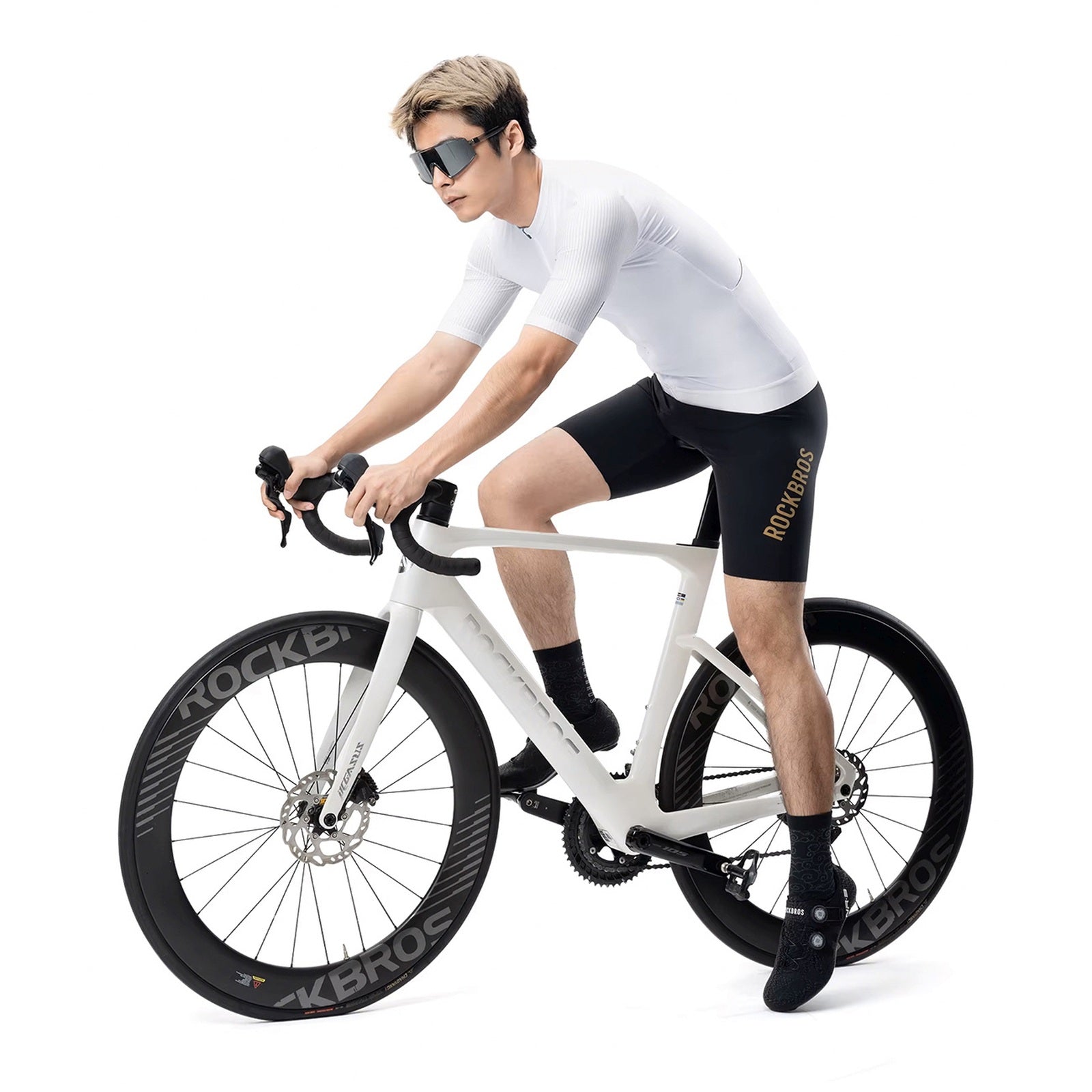 ROCKBROS Short-sleeved cycling jersey, size M - white – image 3