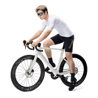 ROCKBROS Short-sleeved cycling jersey, size M - white – image 3