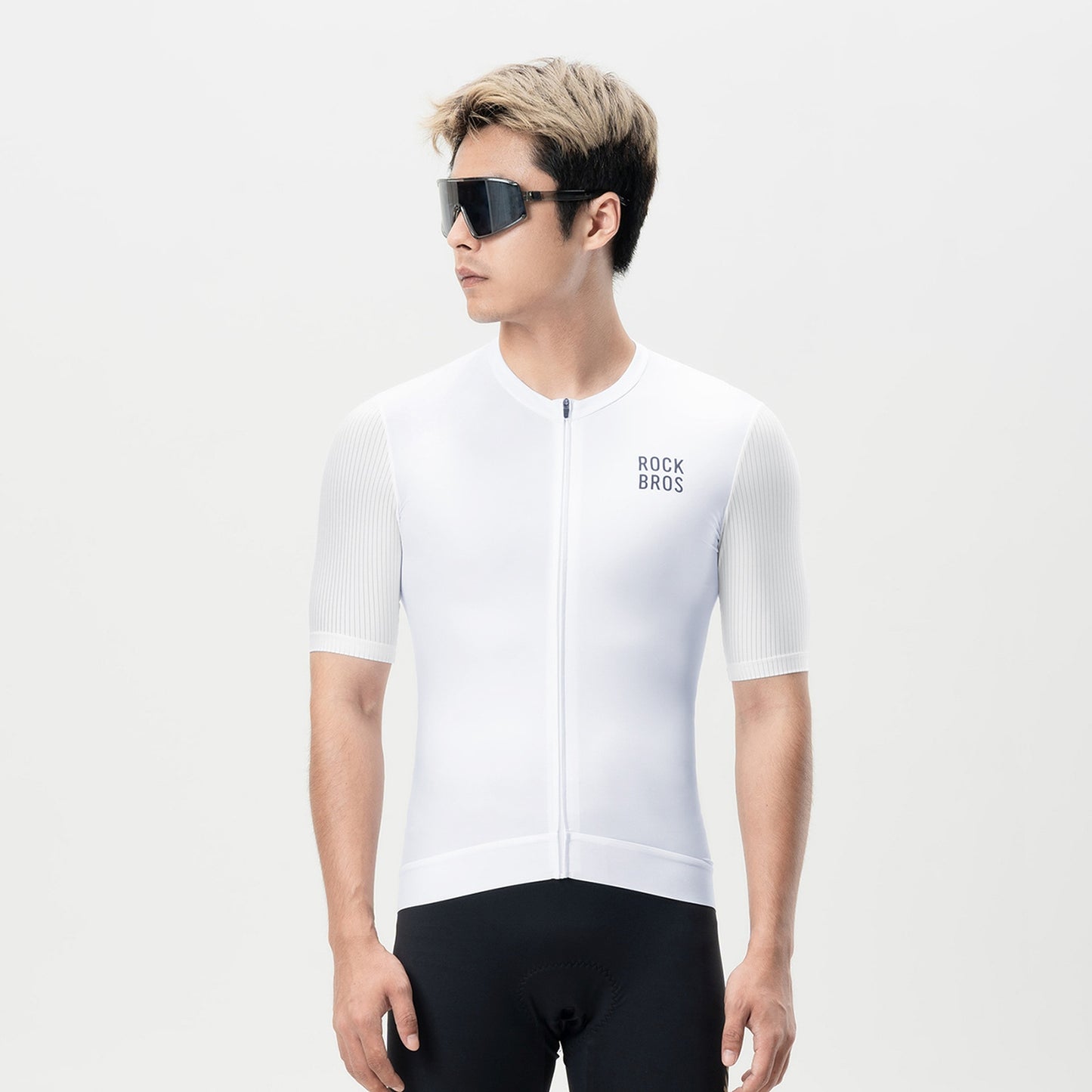 ROCKBROS Short-sleeved cycling jersey, size M - white – image 7