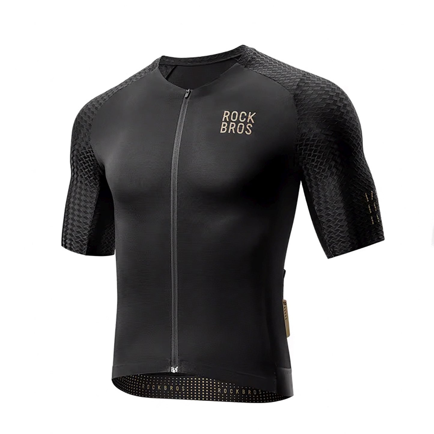 ROCKBROS Diamond short-sleeved cycling jersey, size L - black