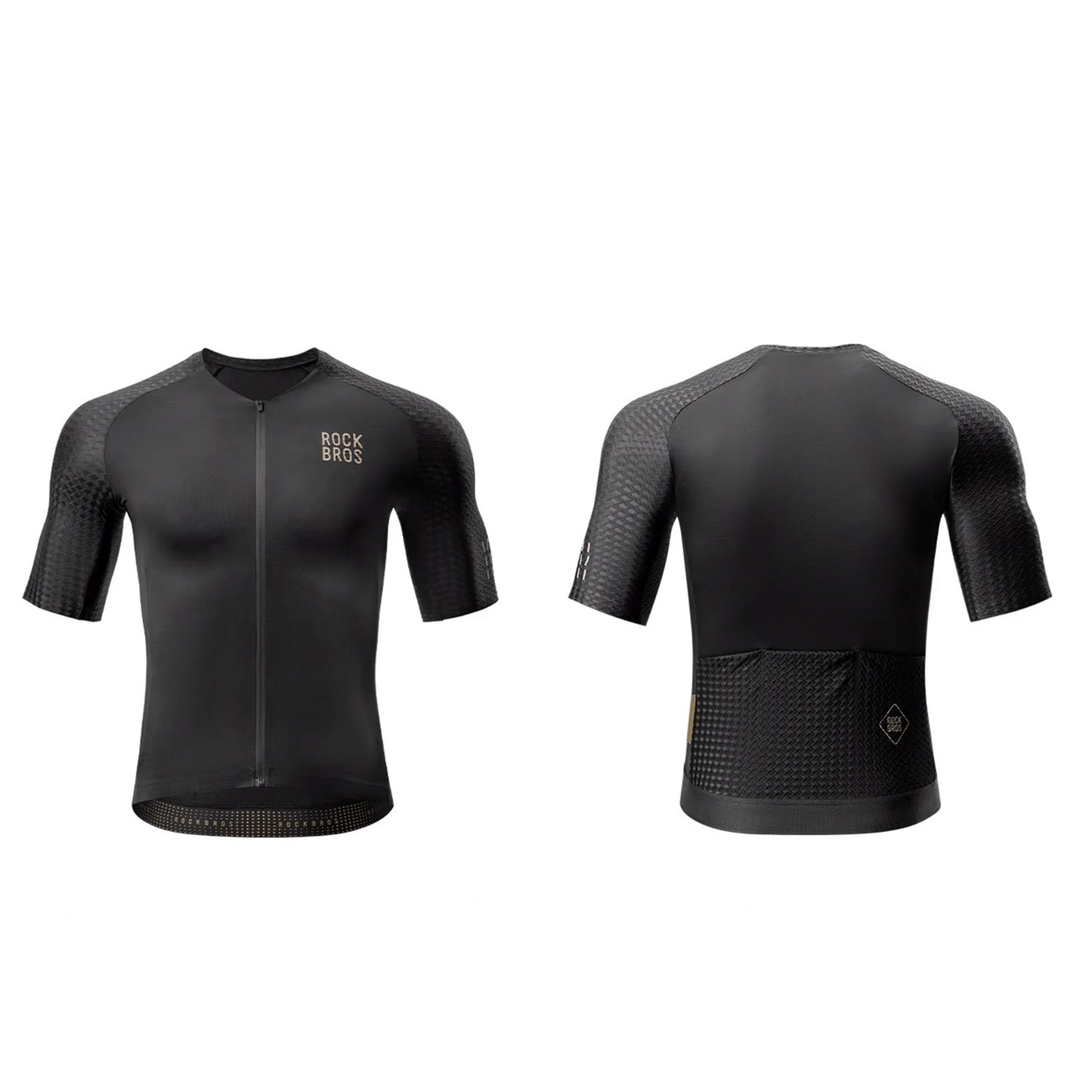 ROCKBROS Diamond short-sleeved cycling jersey, size L - black – image 2