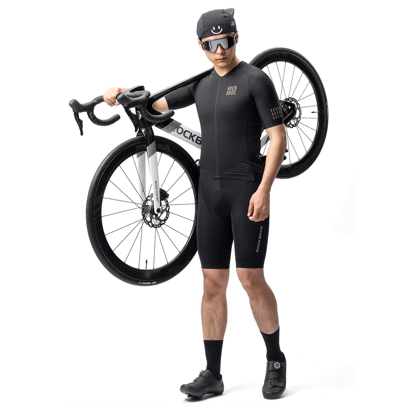 ROCKBROS Diamond short-sleeved cycling jersey, size L - black – image 5