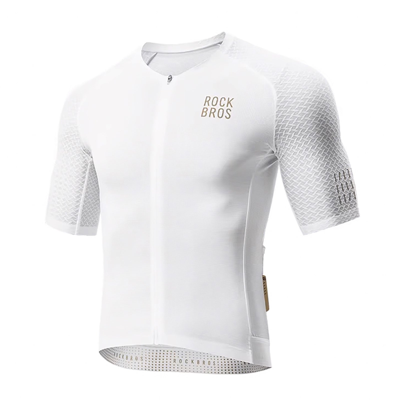 ROCKBROS Diamond short-sleeved cycling jersey, size XL - white