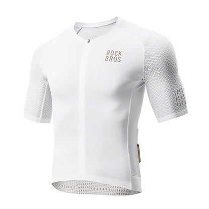 ROCKBROS Diamond short-sleeved cycling jersey, size XL - white