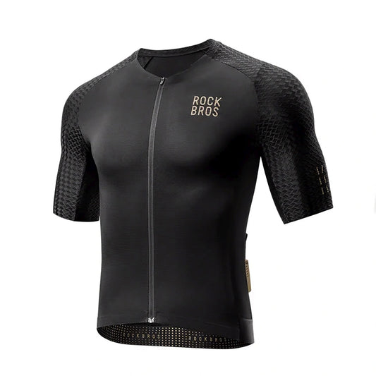 ROCKBROS Diamond short-sleeved cycling jersey, size XXS - black