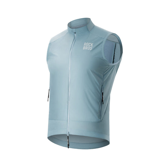 ROCKBROS Spring/autumn windproof cycling vest, size S - blue