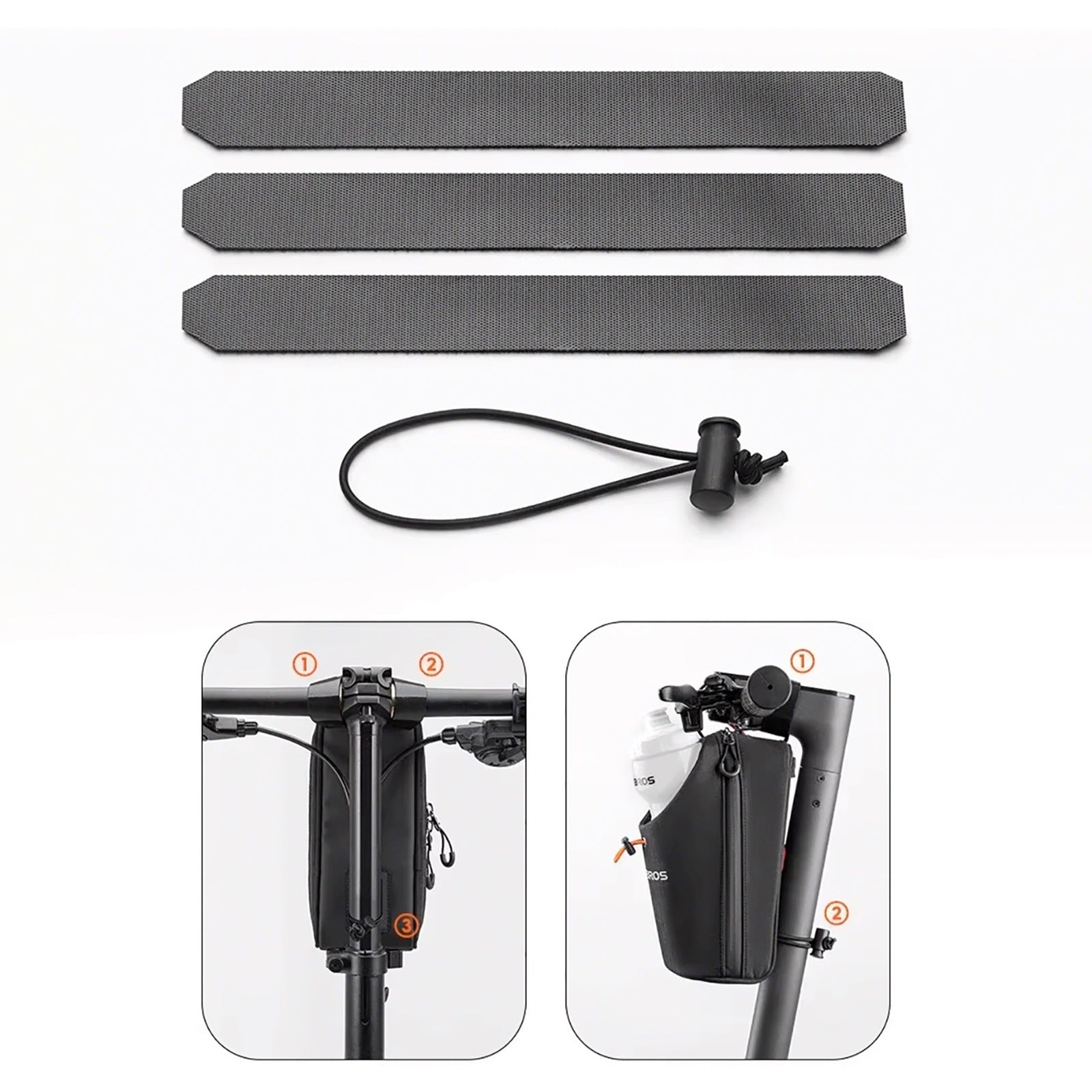 ROCKBROS Scooter handlebar bag with space for a 1.5L water bottle - black – image 4