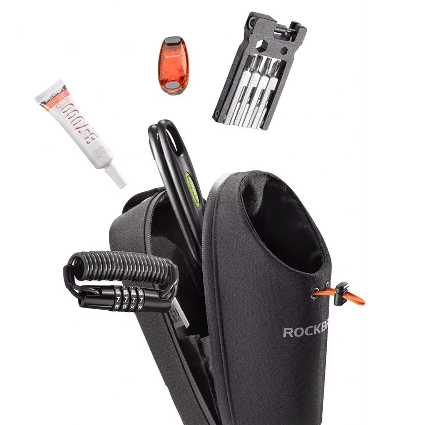 ROCKBROS Scooter handlebar bag with space for a 1.5L water bottle - black – image 5