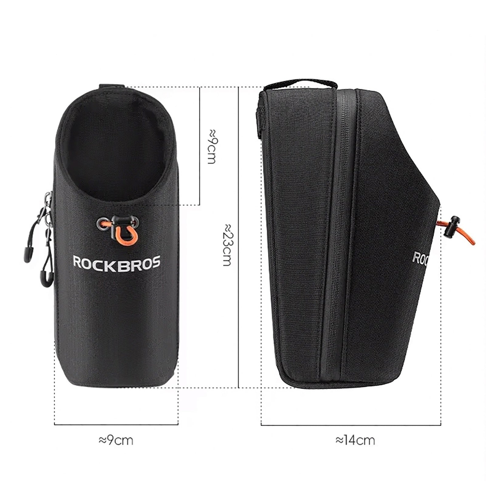 ROCKBROS Scooter handlebar bag with space for a 1.5L water bottle - black – image 7