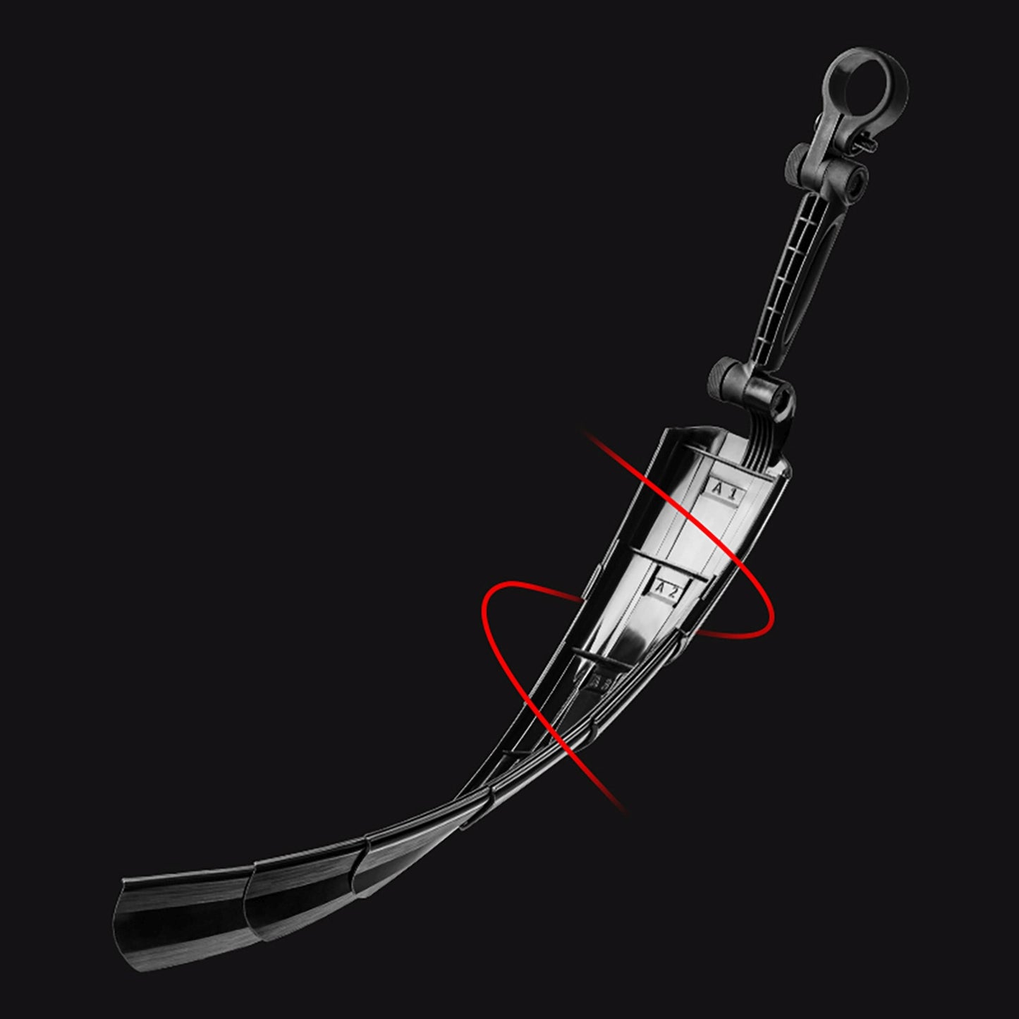 ROCKBROS Set of foldable, telescopic bicycle fenders - black – image 2