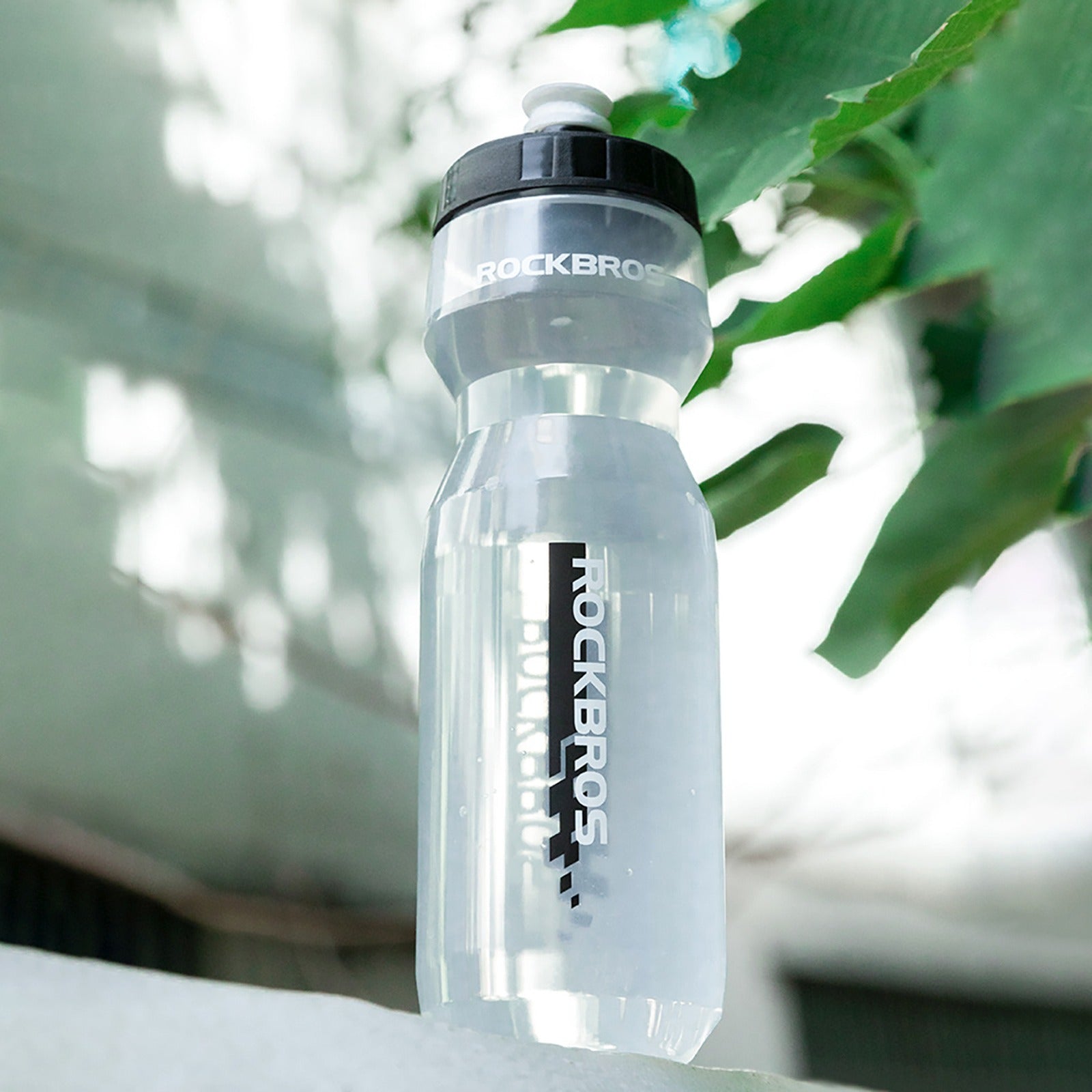 ROCKBROS Bicycle water bottle 750 ml - transparent black – image 2