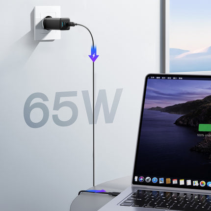 DUDAO GaN wall charger with USB-C cable 1m 65W - black – image 31