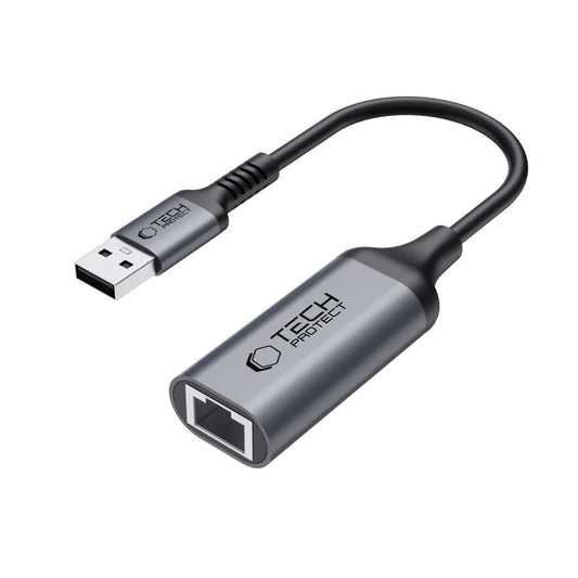 Tech-Protect USB-A - Ethernet RJ45 1000Mbps adapter - black