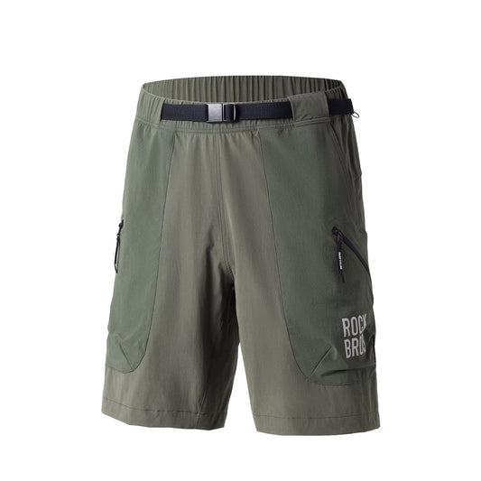ROCKBROS Sports shorts with a belt, size S - green