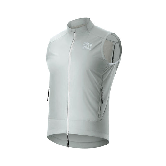 ROCKBROS Spring/autumn windproof vest, size XL - white and gray