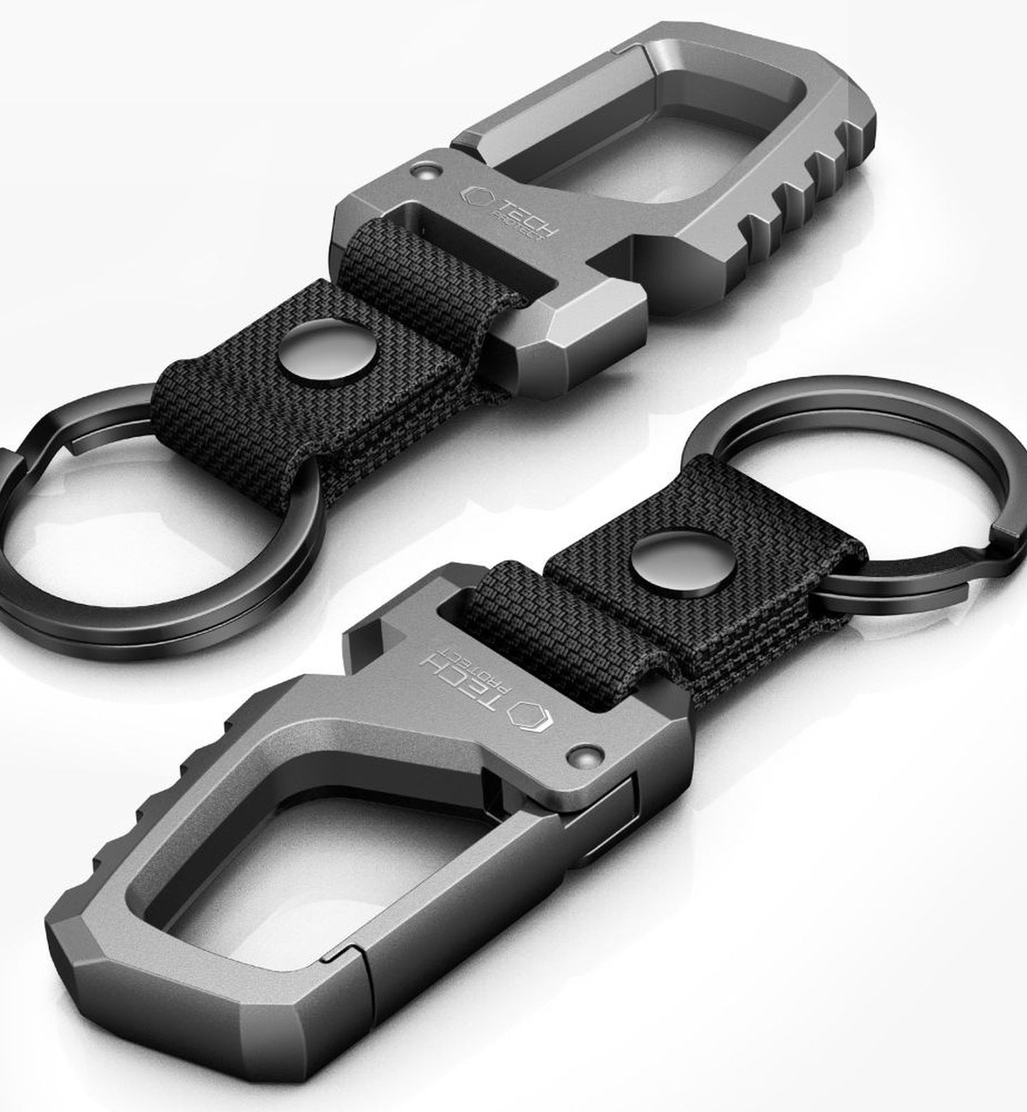 Tech-Protect Keychain with carabiner and bottle opener - black and gray – image 2