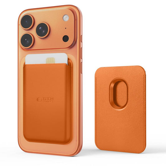 Tech-Protect MagWallet MagSafe magnetic phone wallet - orange