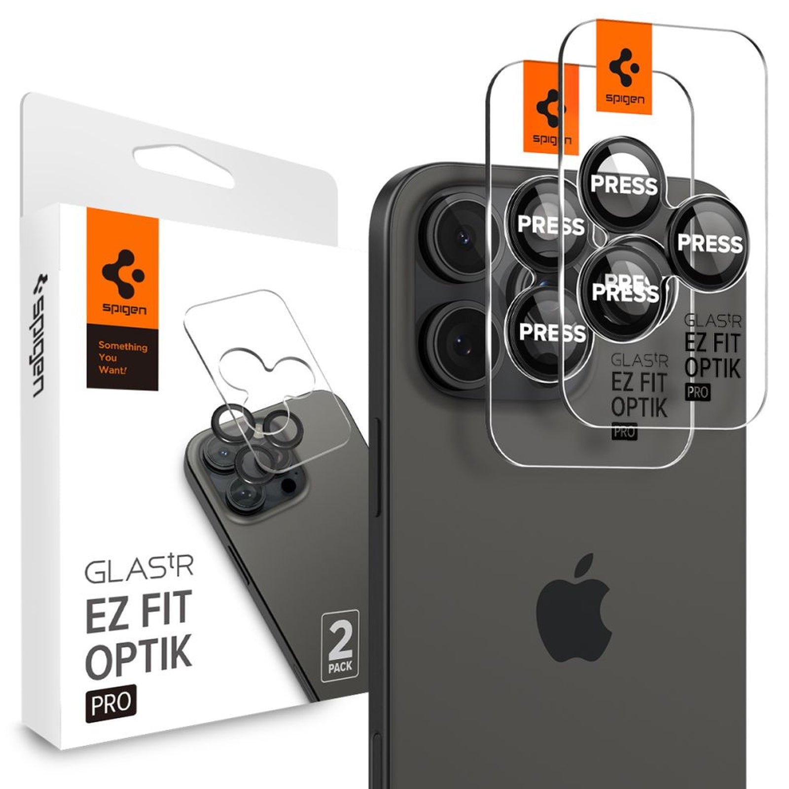 SPIGEN Camera cover for iPhone 14 Pro / Pro Max / 15 Pro / Pro Max / 16 Pro / Pro Max / 17 Pro / 17 Pro Max black - 2 pcs.