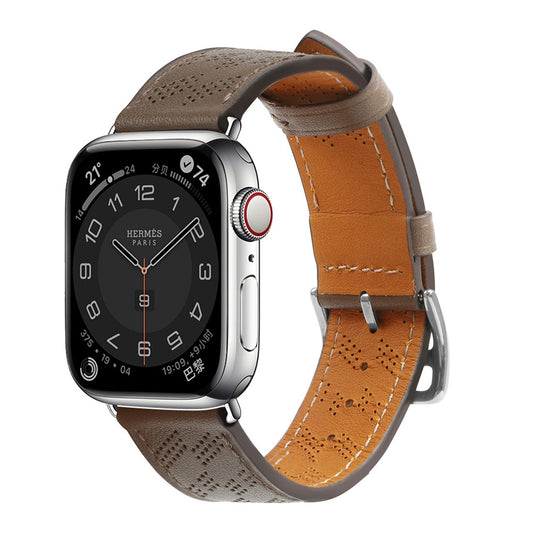 HURTEL Leather strap bracelet for Apple Watch 38 / 40 / 41 mm - dark brown