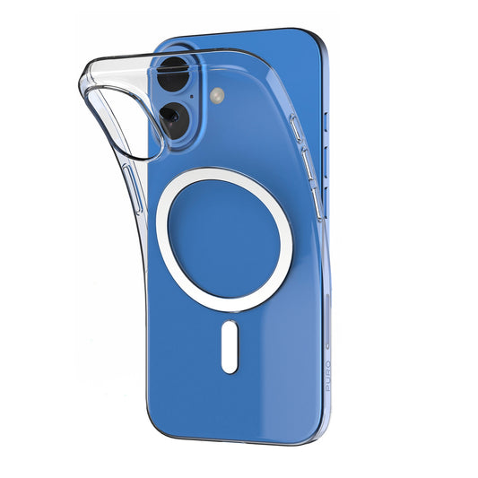 PURO Silicone case for iPhone 16 Plus 03 Mag MagSafe - transparent