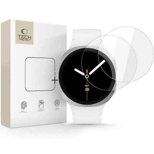 Tech-Protect Tempered glass for Samsung Galaxy Watch 8 40 mm Glass Fit+ transparent - 2 pcs.