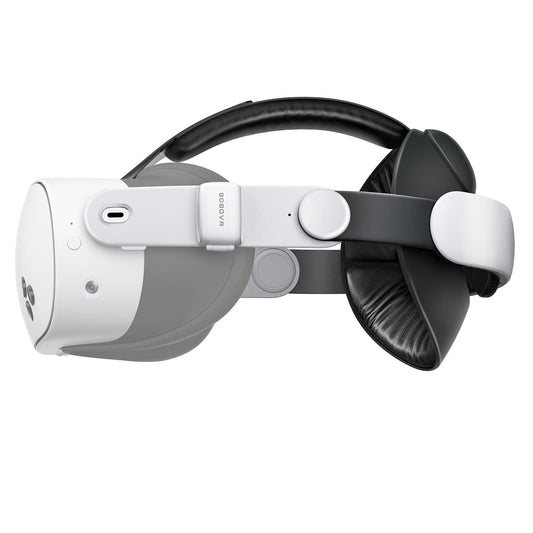 BOBOVR Head strap for Meta Quest 3 and 3S goggles - white and black