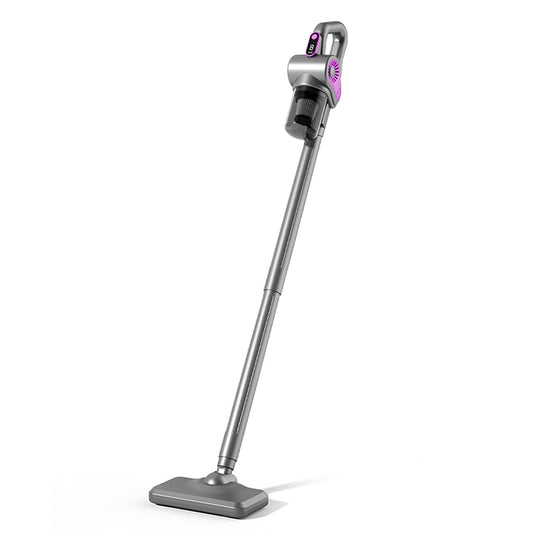 HURTEL Mini vertical hand vacuum cleaner 4in1 with a brush for removing mites - gray