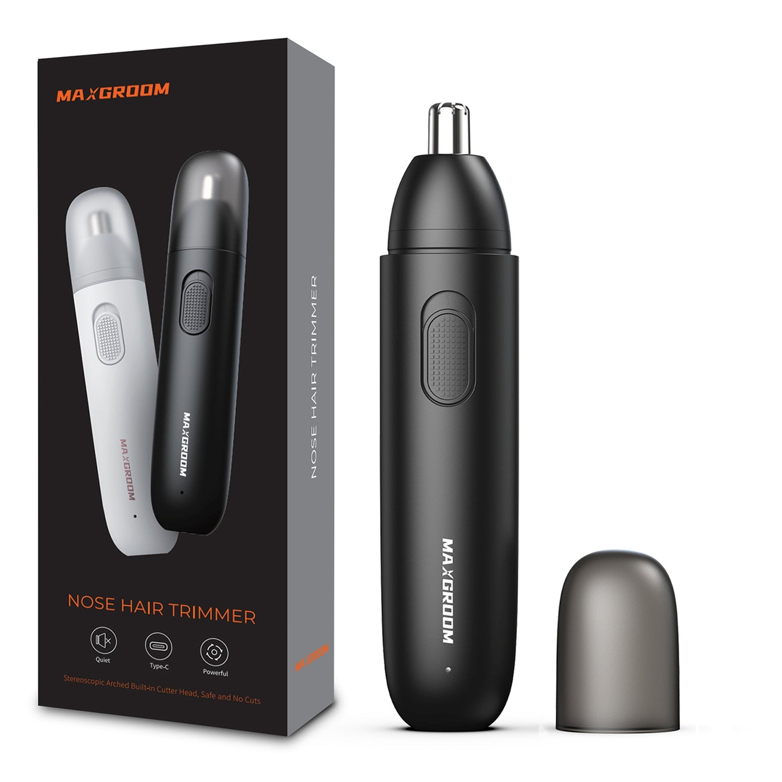 MAXGROOM USB-C nose, ear and eyebrow shaver - black – image 4