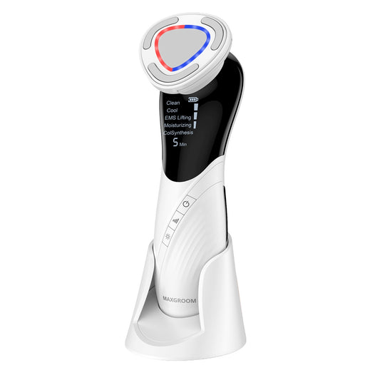 MAXGROOM 9in1 facial massager with care functions - white