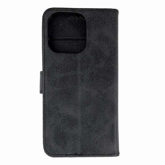 HURTEL Cover for iPhone 16 Pro Max Leather Book Case - black