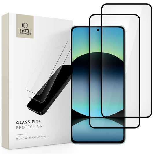Tech-Protect Tempered glass for Xiaomi Redmi Note 14 4G / 5G Glass Fit black - 2 pcs.