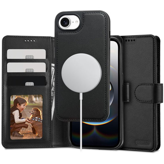 Tech-Protect Case cover for iPhone 16e / 17e Wallet MagSafe - matte black