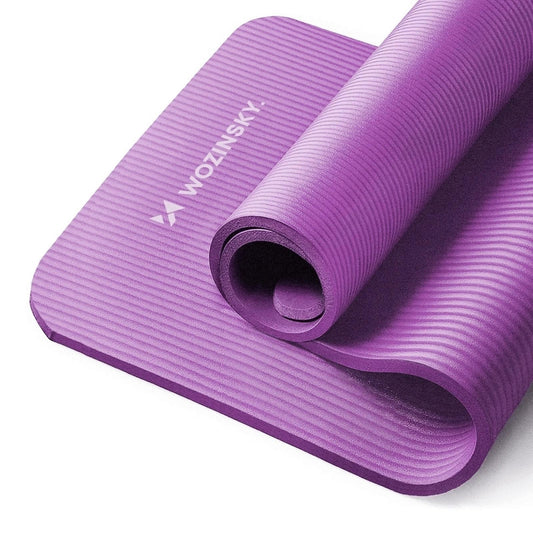 WOZINSKY Gymnastics mat for fitness yoga exercises, thick 183 x 61 x 1.5 cm - purple