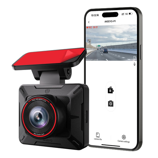 AKEEYO P1 FullHD 30fps car video recorder camera - black