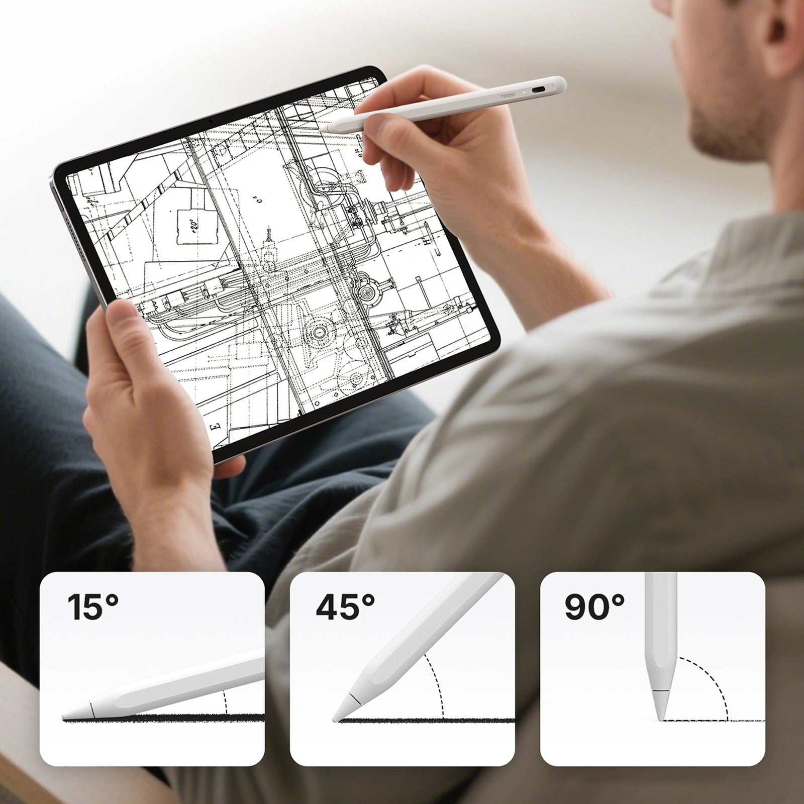 Metapen Stylus stylus for iPad Pencil A8 - white – image 3
