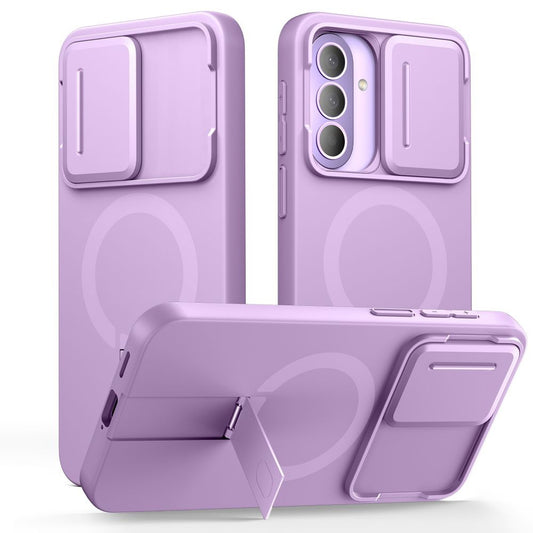 Tech-Protect Case with lens cover for Samsung Galaxy A57 Kevlar Aura MagSafe - purple