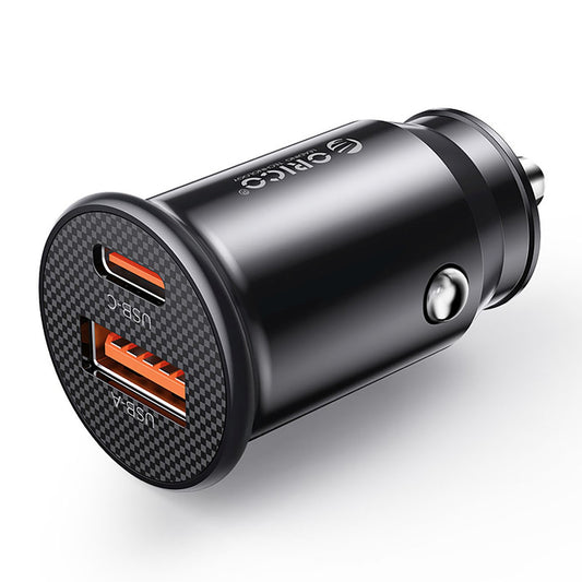 ORICO USB-C USB-A 30W car charger - black