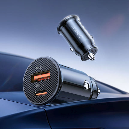 ORICO USB-C USB-A 30W car charger - black – image 4