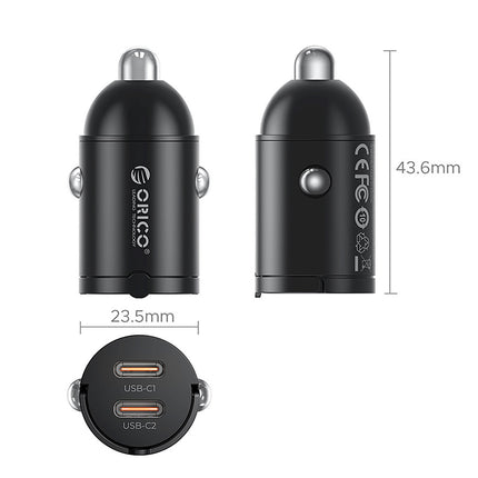 ORICO USB-C 30W car charger - black – image 2