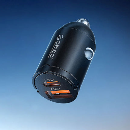 ORICO USB-A USB-C 30W car charger - black – image 3
