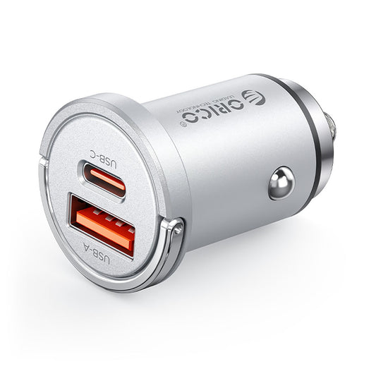 ORICO USB-A USB-C 45W car charger - silver