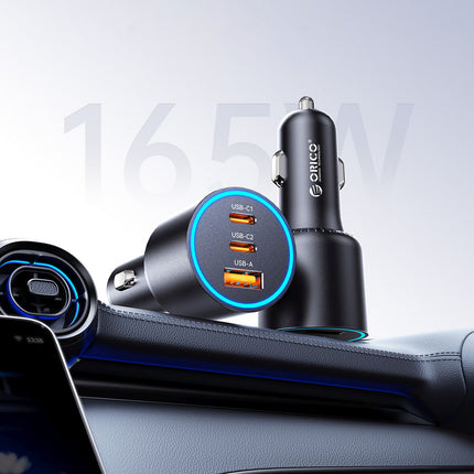ORICO USB-A USB-C 165W car charger - black – image 2