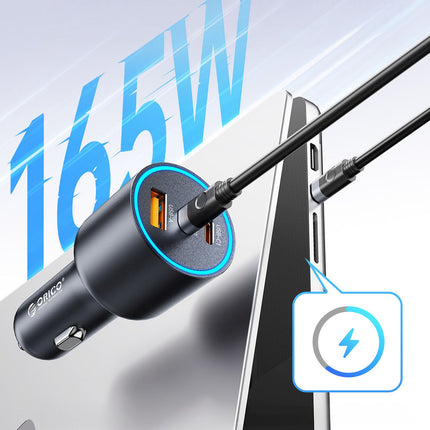 ORICO USB-A USB-C 165W car charger - black – image 5