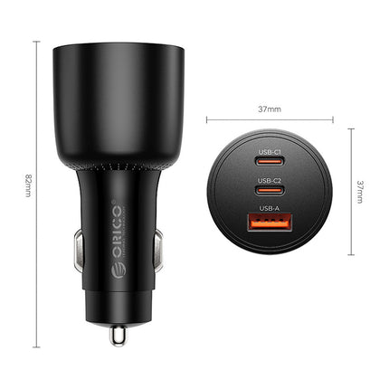 ORICO USB-C USB-A 165W car charger - black – image 2