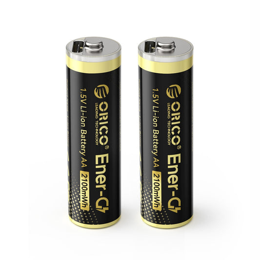 ORICO Lithium battery rechargeable AA 1.5 V 2100mWh USB-C with charging cable - 2 pcs.