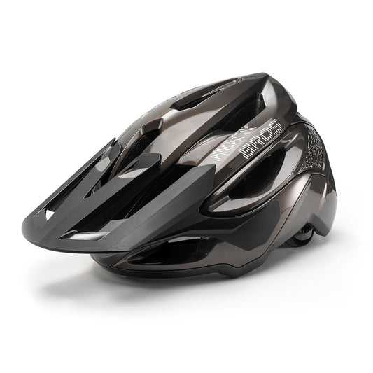 ROCKBROS Mountain bike helmet with adjustable visor and magnetic closure 58-62 cm - titanium